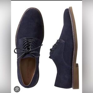 Banana Republic men’s navy oxford suede lace up shoes size 10